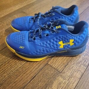 Under Armour Blue and Yellow Sports Sneakers